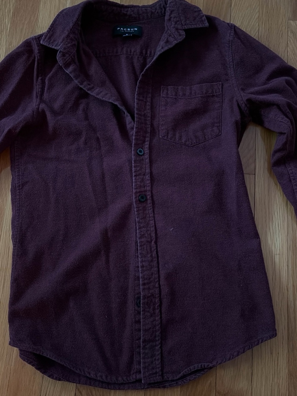 PacSun Men's Button-Down Shirt in Deep Burgundy
